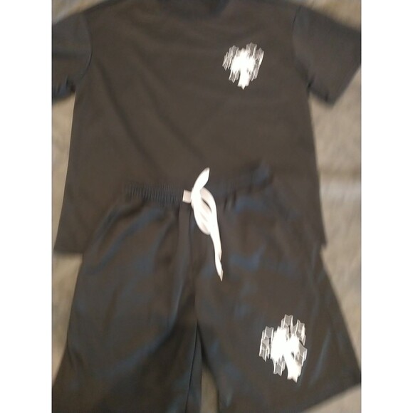 Men's Goth Grunge Y2K Cross Set Small 2piece Black - Picture 2 of 5